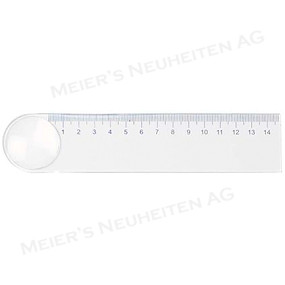 Werbeartikel Lupenlineal 15cm 4-fache Vergrösserung