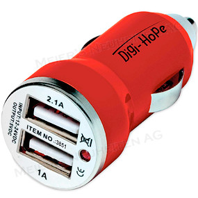 Werbeartikel Car Charger Dual  (USB Zigarettenanzünder-Adapter)