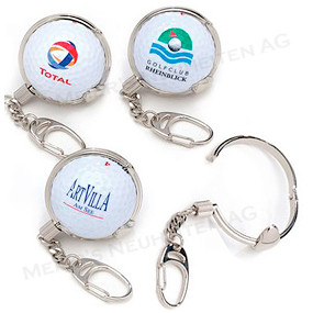 Werbeartikel Schlüsselanhänger Golfball