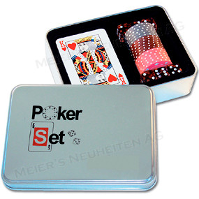 Werbeartikel Poker Spiel in Metalldose