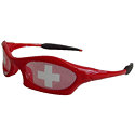 Werbeartikel Sportbrille mit Schweizer-Flagge